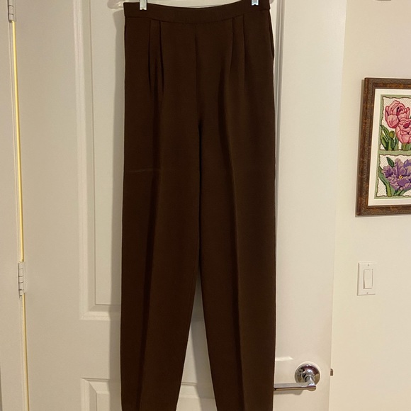 St. John by Marie Gray Brown Sweater Suit Pants - Picture 2 of 4